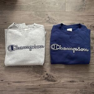 2 Champion Crewnecks
